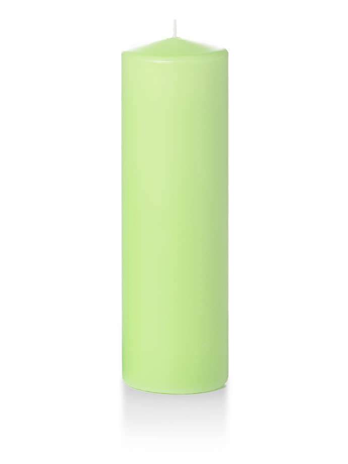 3" x 10" Wholesale Pillar Candles Mint