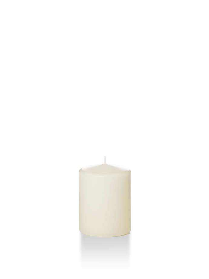 2.25" x 3" Slim Pillar Candles Ivory