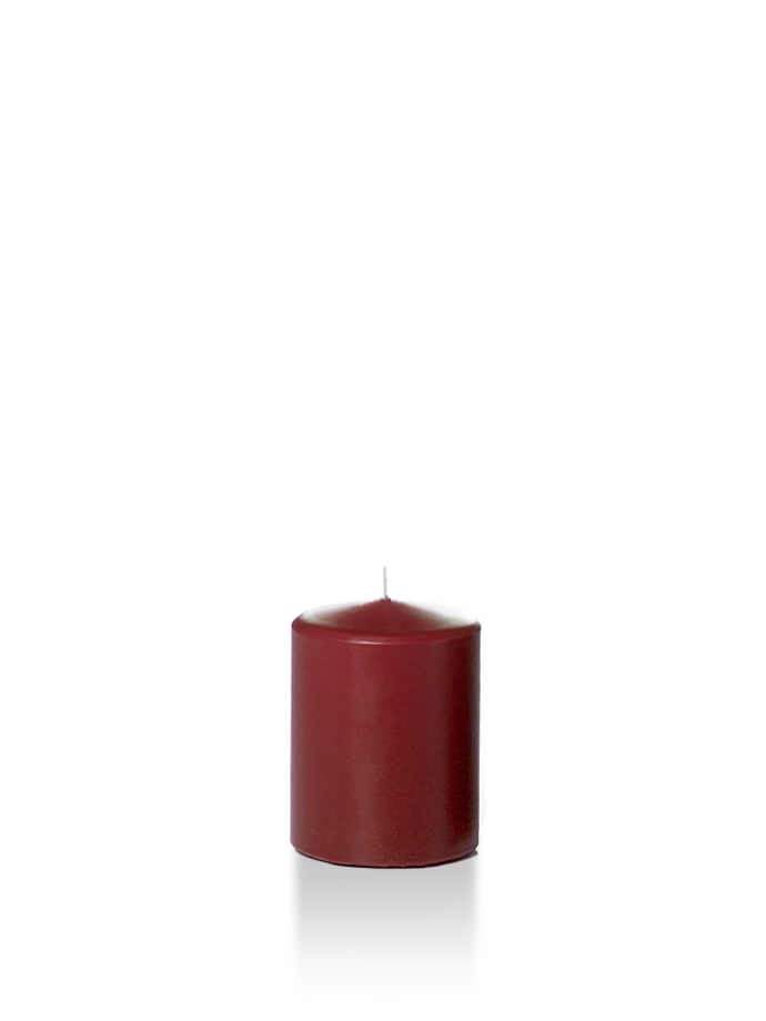 2.25" x 3" Slim Pillar Candles Burgundy