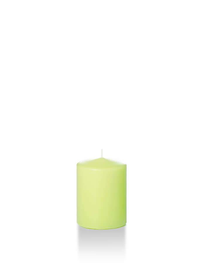 2.25" x 3" Slim Pillar Candles Celery Green