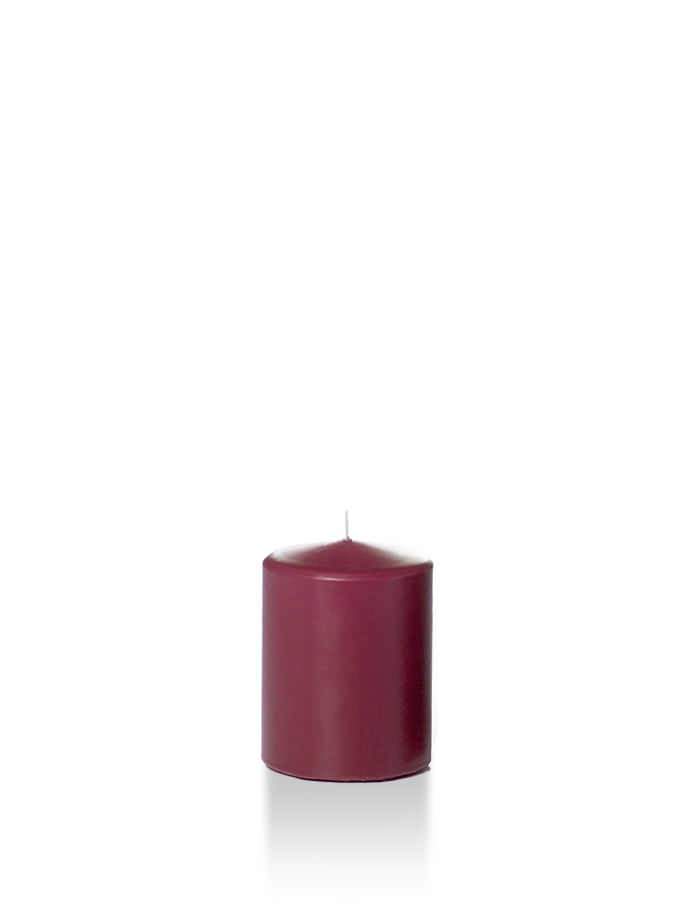 2.25" x 3" Slim Pillar Candles Raspberry