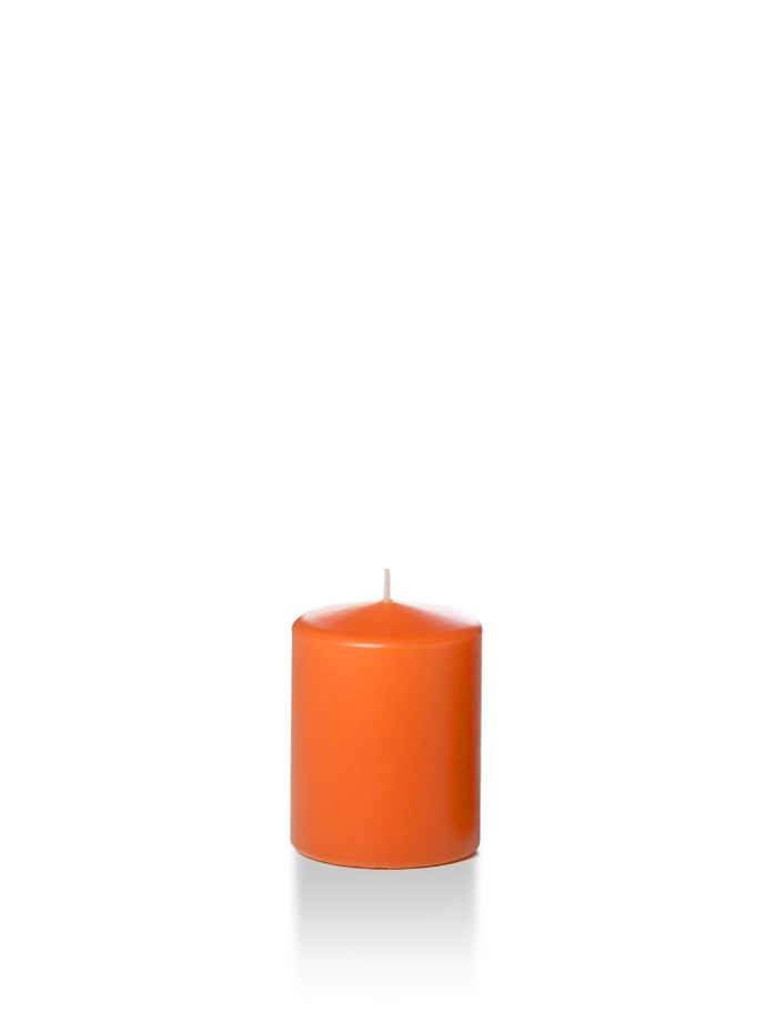 2.25" x 3" Slim Pillar Candles Bright Orange