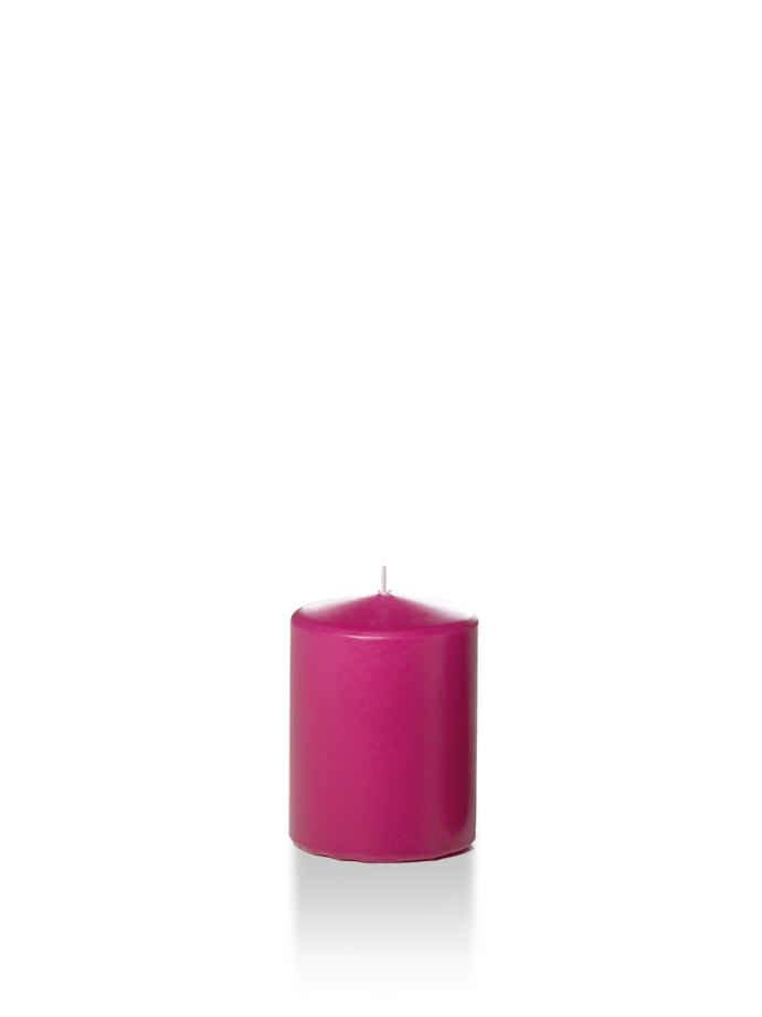 2.25" x 3" Slim Pillar Candles Hot Pink