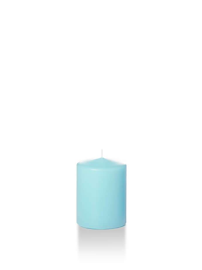 Wholesale 2.25" x 3" Slim Pillar Candles Robin Egg Blue