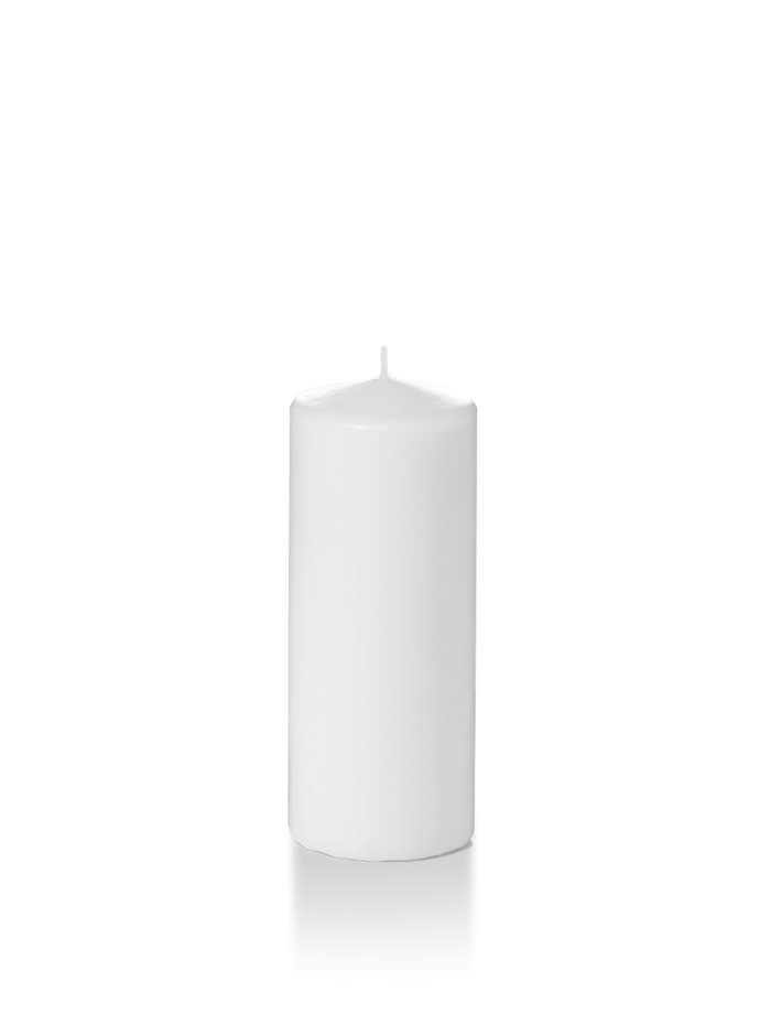 Wholesale 2.25" x 5" Slim Pillar Candles White