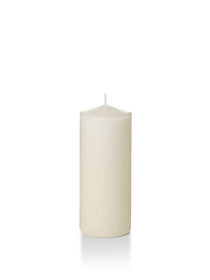 2.25" x 5" Slim Pillar Candles Ivory