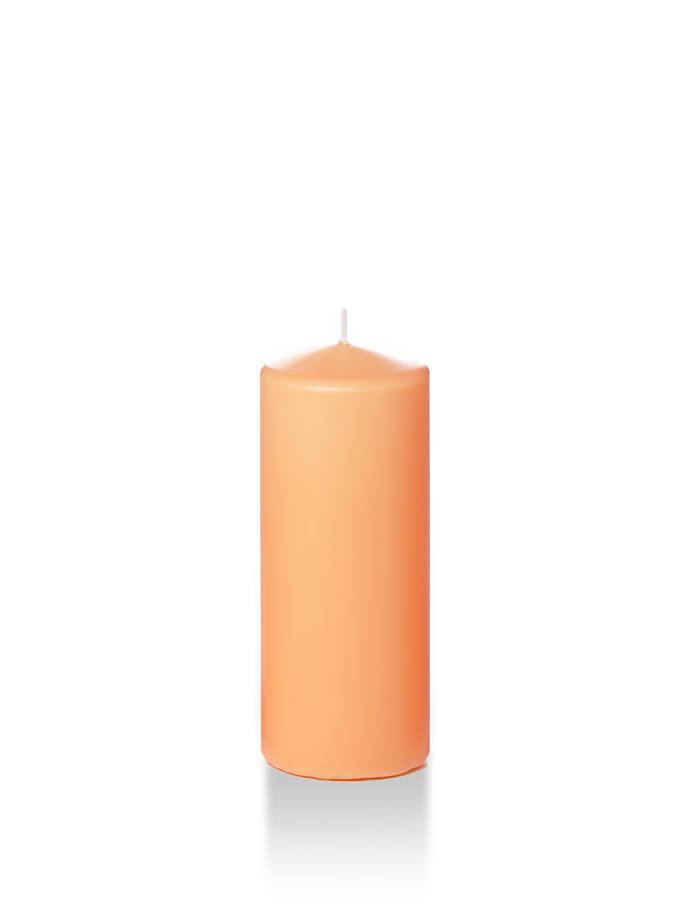 2.25" x 5" Slim Pillar Candles Peach