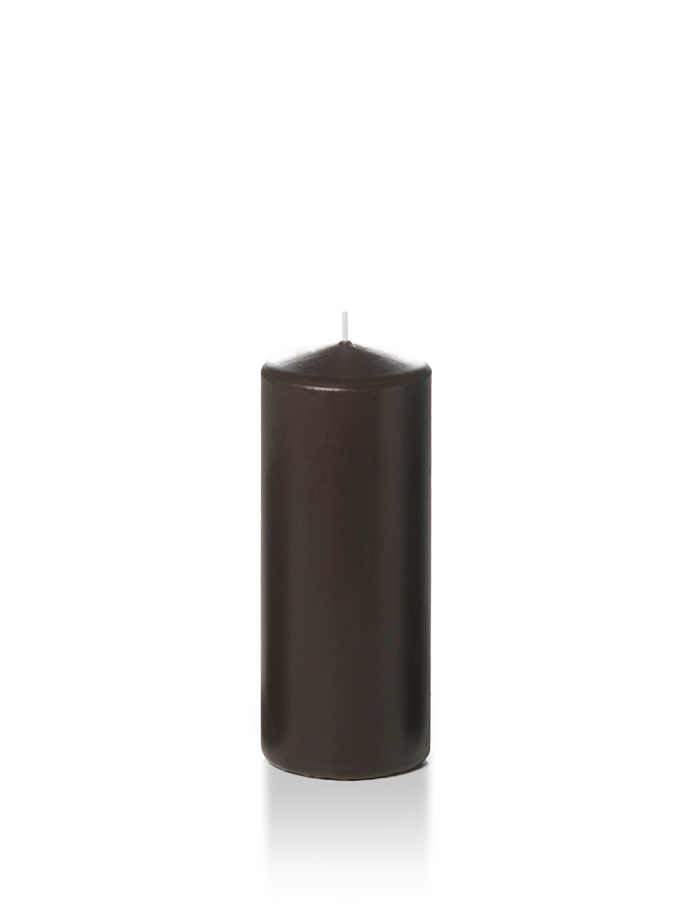 2.25" x 5" Slim Pillar Candles Chocolate