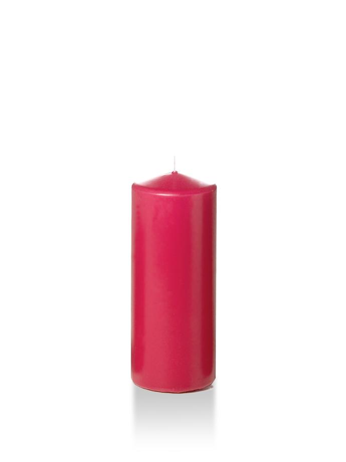 2.25" x 5" Slim Pillar Candles Paradise Pink