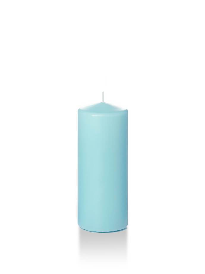 Wholesale 2.25" x 5" Slim Pillar Candles Robin Egg Blue