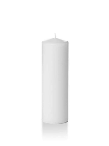 Yummi Candles - Wholesale 2.25" x 7" Slim Pillar Candles White