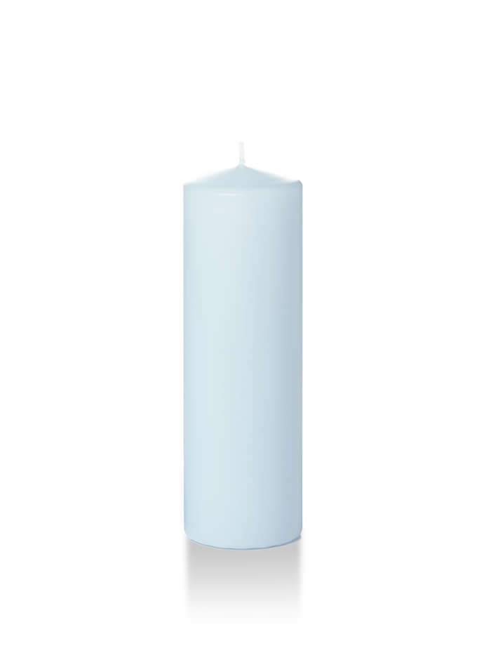 2.25" x 7" Slim Pillar Candles Ice Blue