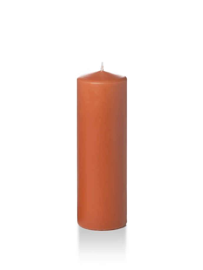 2.25" x 7" Slim Pillar Candles Sienna