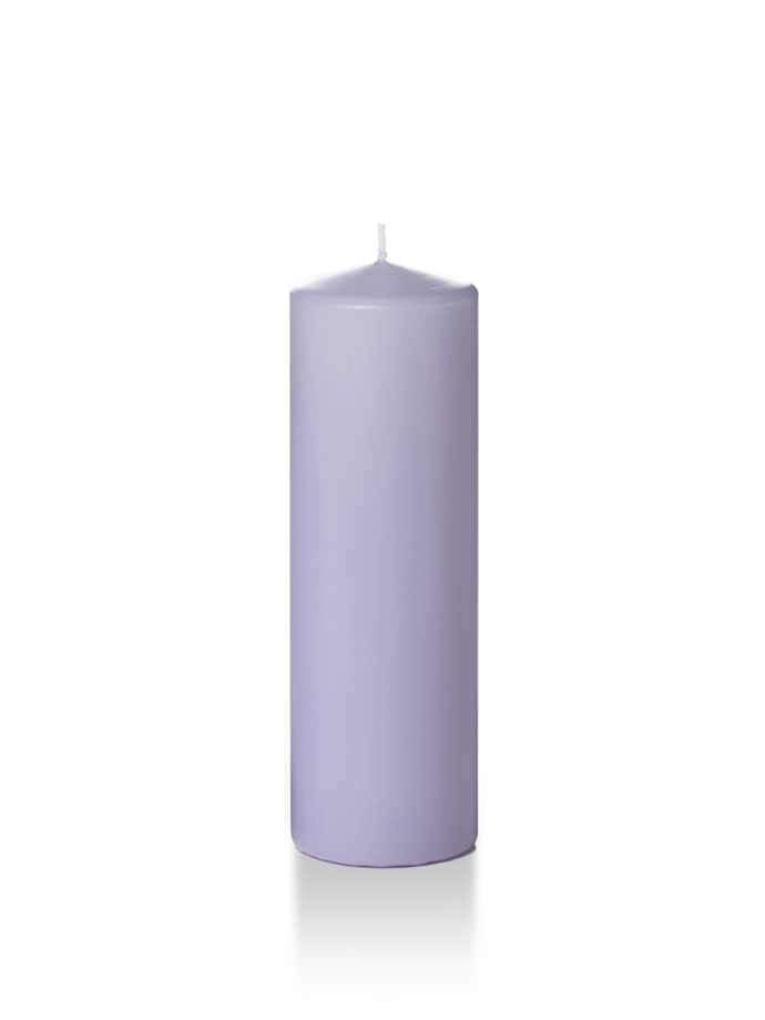 Wholesale 2.25" x 7" Slim Pillar Candles Lilac