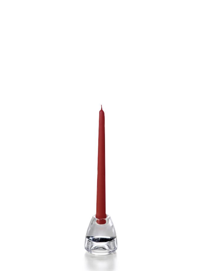 10" Wholesale Taper Candles - Case of 144 Burgundy