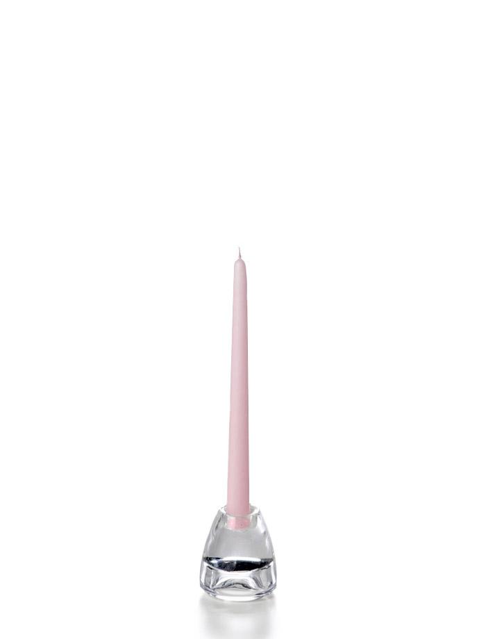 10" Wholesale Taper Candles - Case of 288 Light Rose