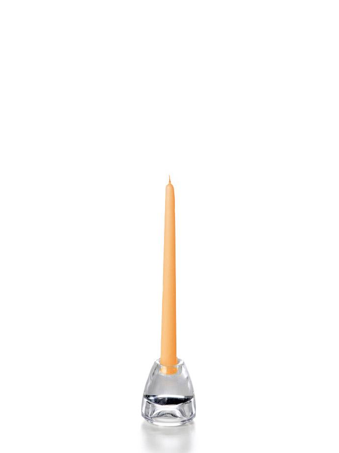 10" Wholesale Taper Candles - Case of 144 Peach