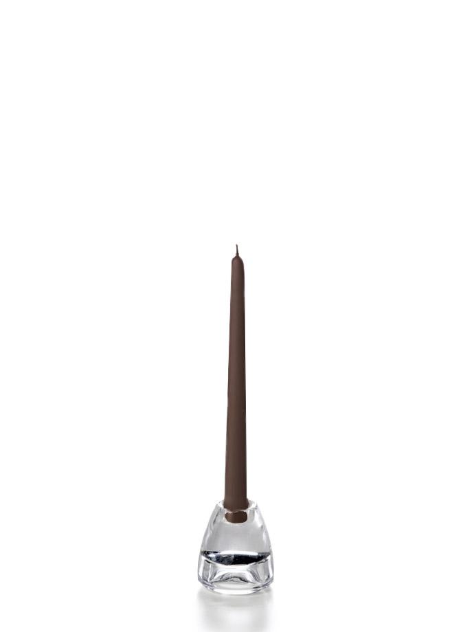 10" Wholesale Taper Candles - Case of 144 Chocolate