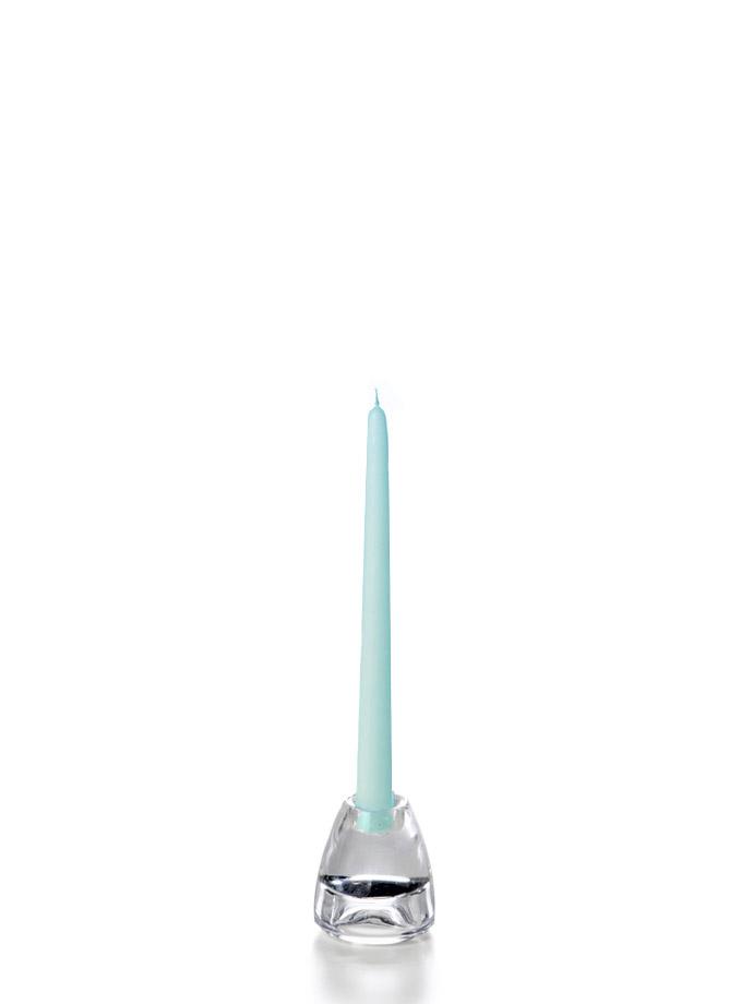 10" Wholesale Taper Candles - Case of 144 Robin Egg Blue