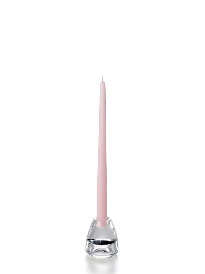 12" Wholesale Taper Candles - Case of 288 Light Rose