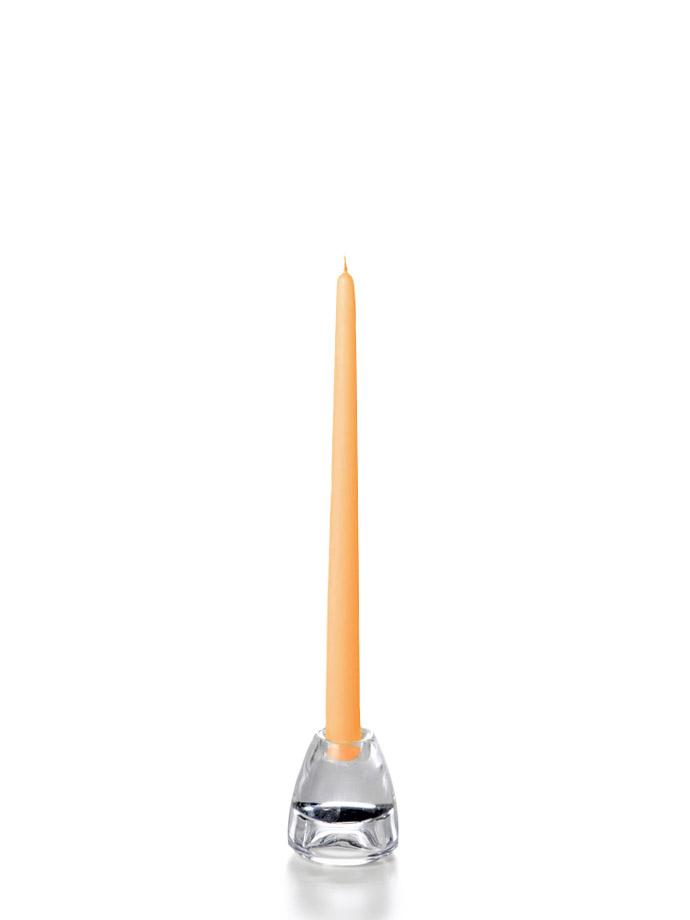 12" Wholesale Taper Candles - Case of 144 Peach