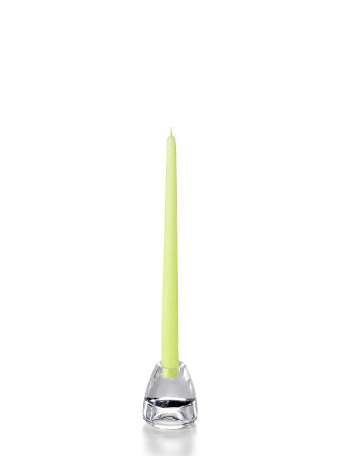 12" Wholesale Taper Candles - Case of 144 Celery Green