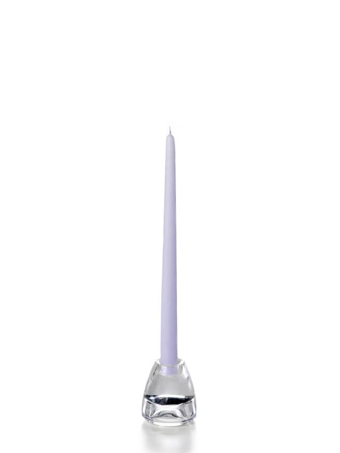 12" Wholesale Taper Candles - Case of 288 Lilac