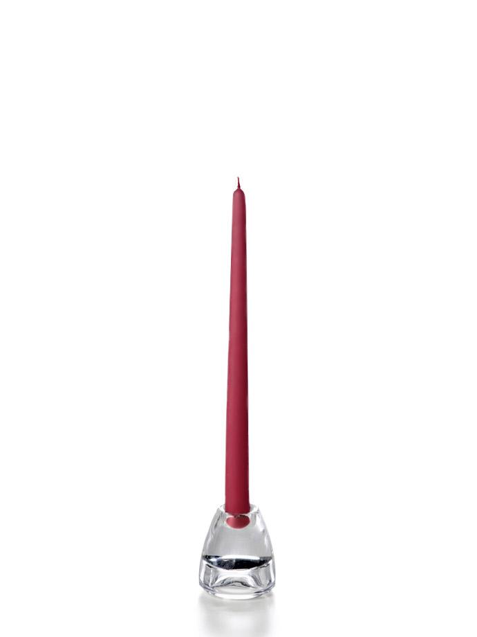 12" Handcrafted Taper Candles Raspberry