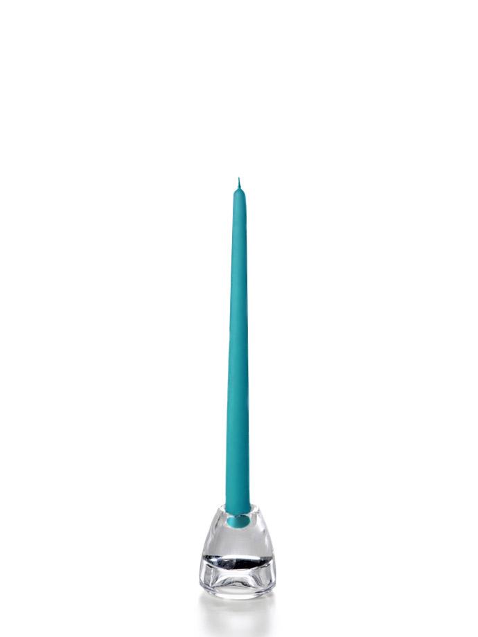 12" Handcrafted Taper Candles Turquoise