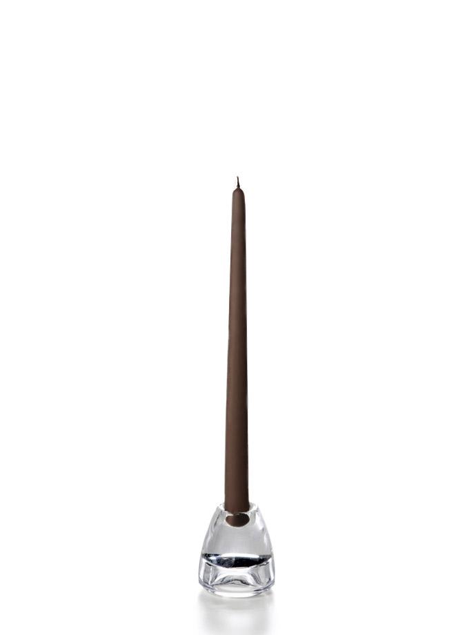 12" Handcrafted Taper Candles Chocolate