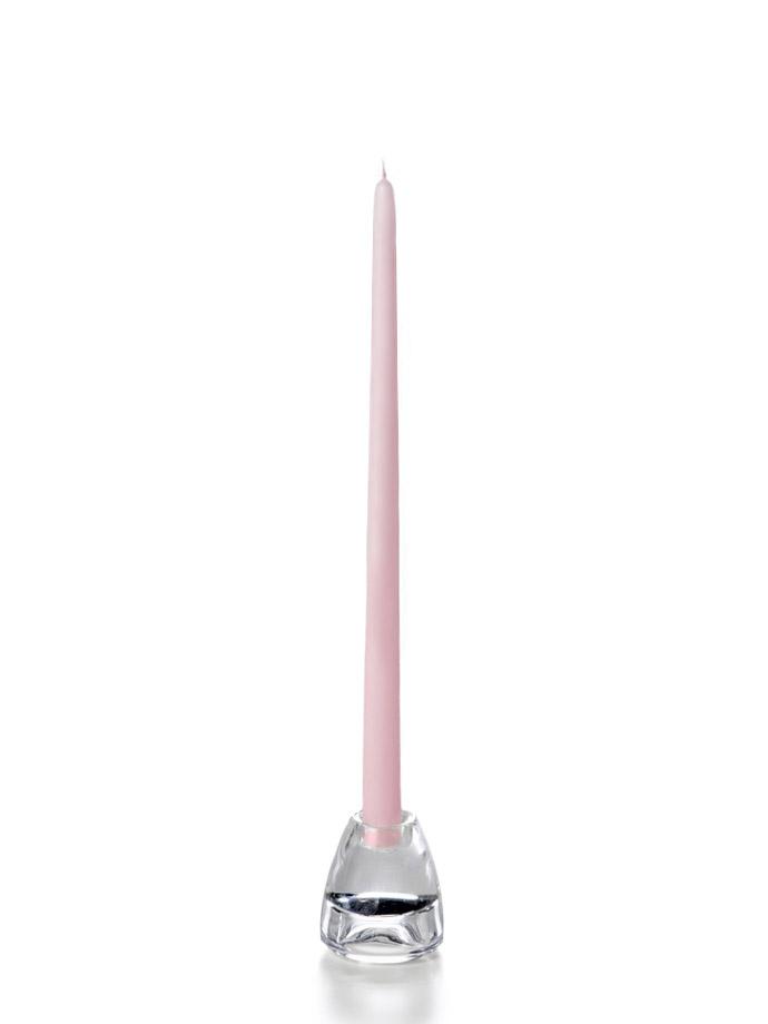 15" Wholesale Taper Candles - Case of 288 Light Rose