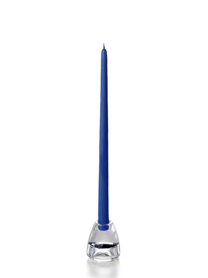 15" Handcrafted Taper Candles Royal Blue