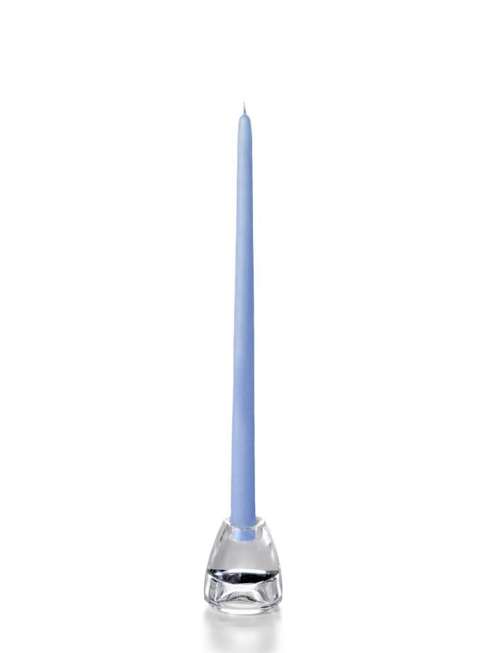 15" Wholesale Taper Candles - Case of 288 Periwinkle Blue