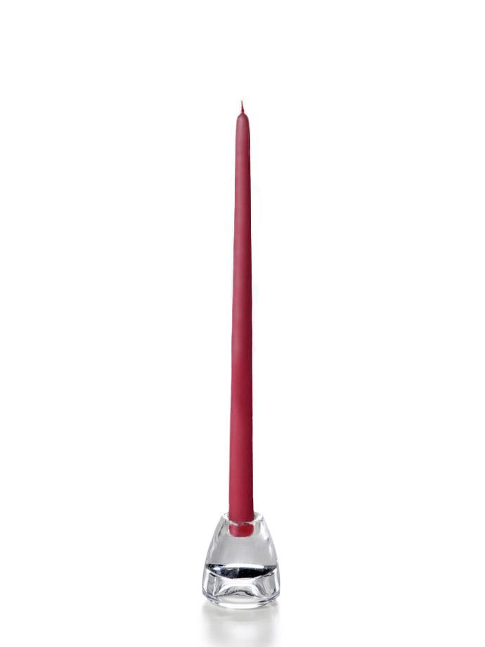 15" Wholesale Taper Candles - Case of 288 Raspberry