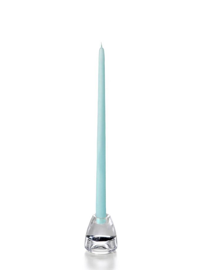 15" Wholesale Taper Candles - Case of 288 Robin Egg Blue