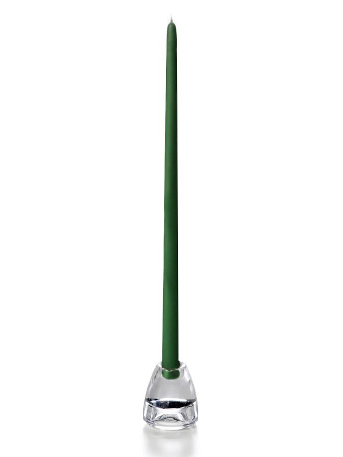 18" Handcrafted Taper Candles Hunter Green