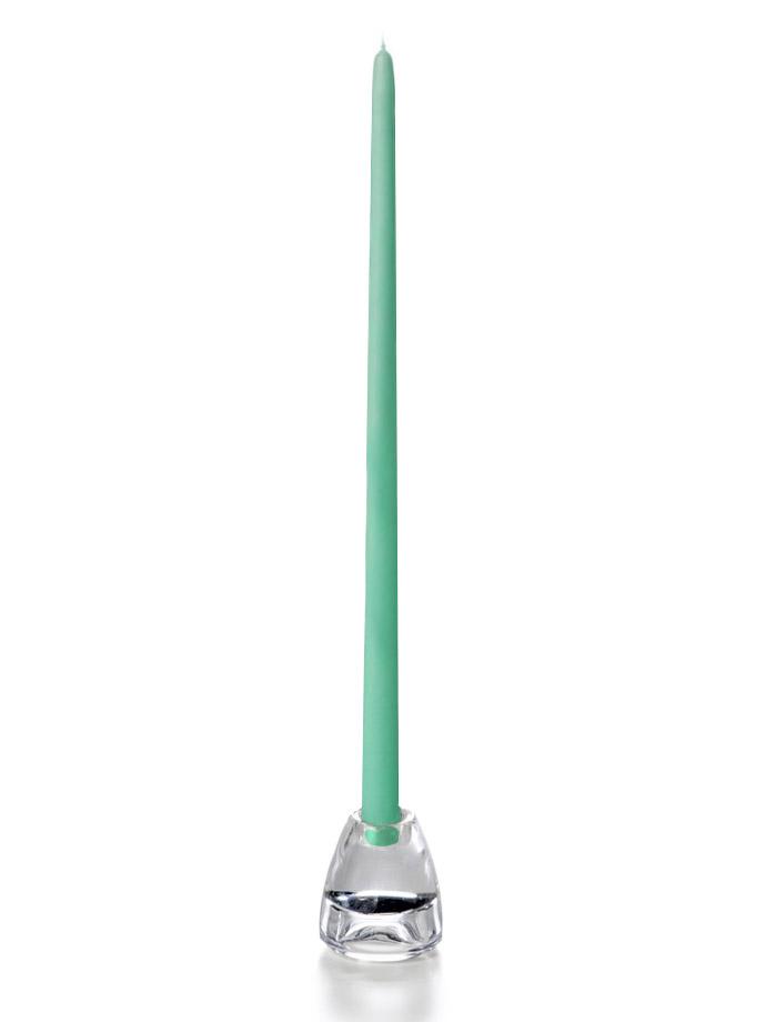 18" Handcrafted Taper Candles Aqua Green