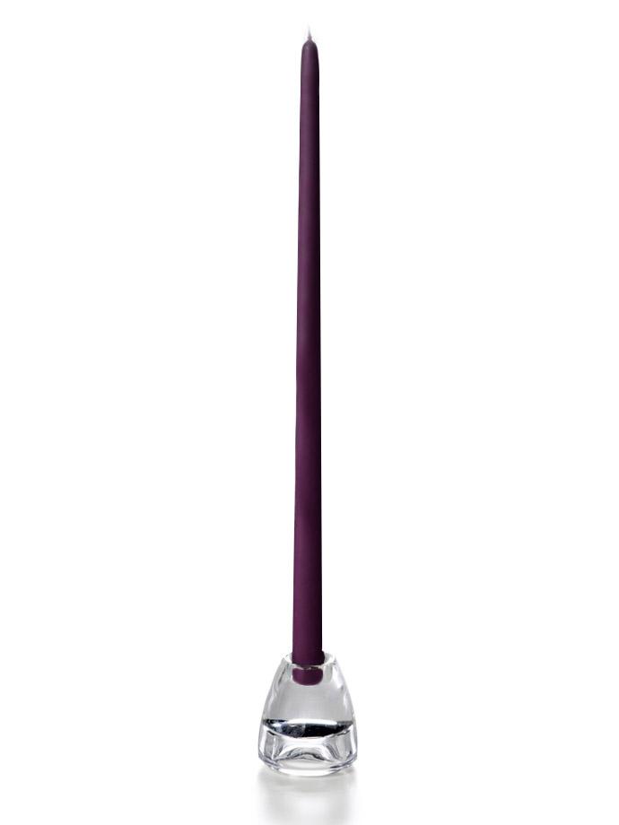 18" Handcrafted Taper Candles Dark Purple