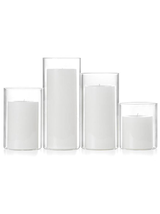 16 Column Pillar Candles and Cylinder Vases