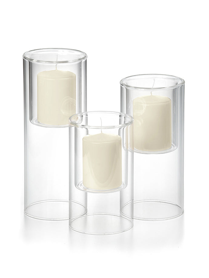 3 Pillar Candles & 3 Ethereal Cylinders