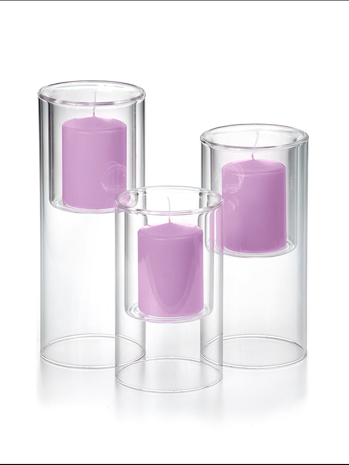 3 Pillar Candles & 3 Ethereal Cylinders