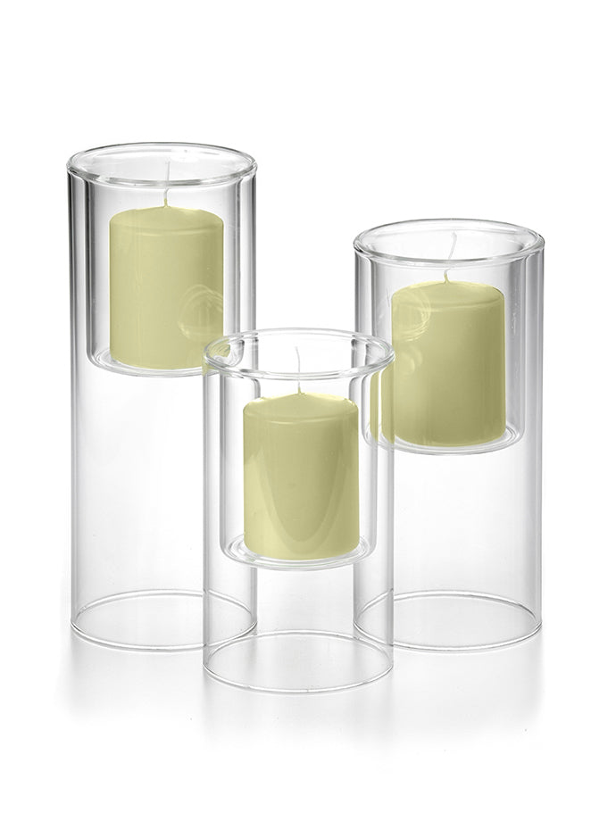 3 Pillar Candles & 3 Ethereal Cylinders