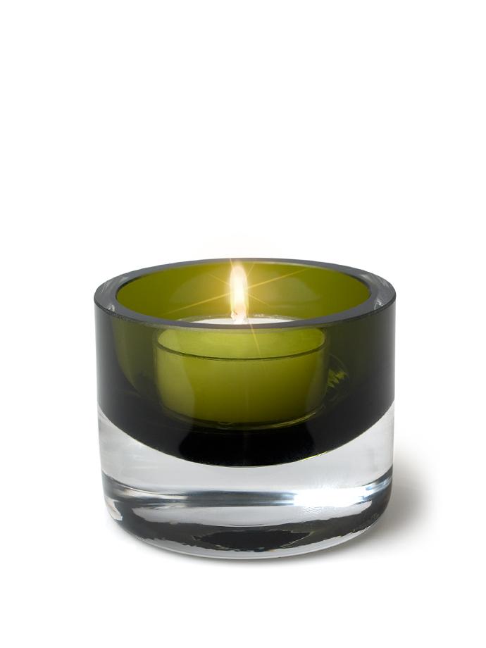 2"H - Vellas Tealight Candle Holder Olive