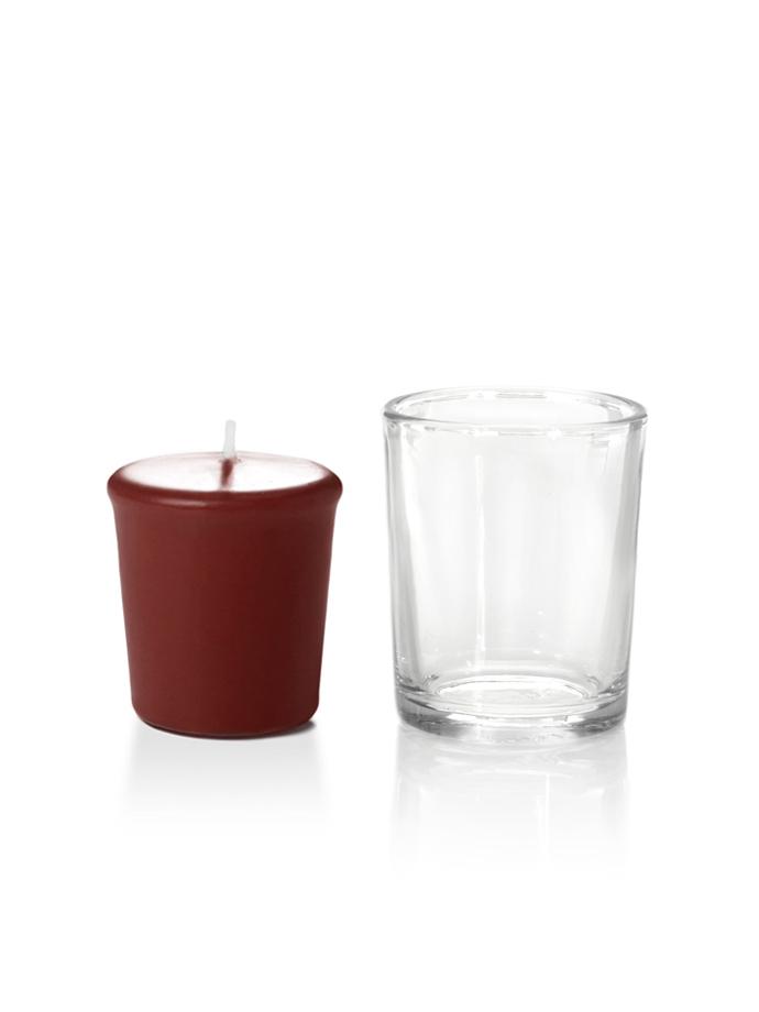 15 Hour Votive Candles & Votive Holders Burgundy