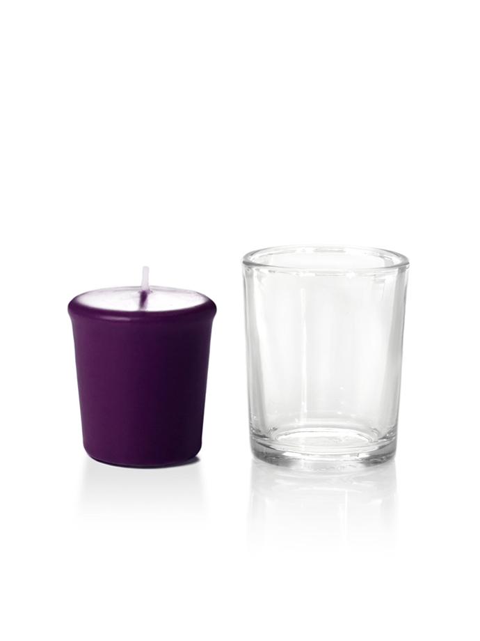 15 Hour Votive Candles & Votive Holders Dark Purple