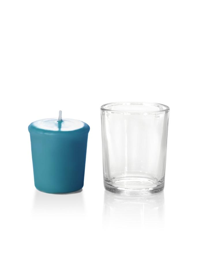 15 Hour Votive Candles & Votive Holders Turquoise