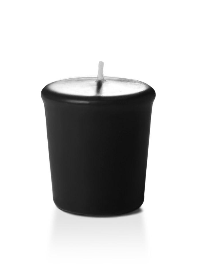 15 Hour Unscented Votive Candles Black