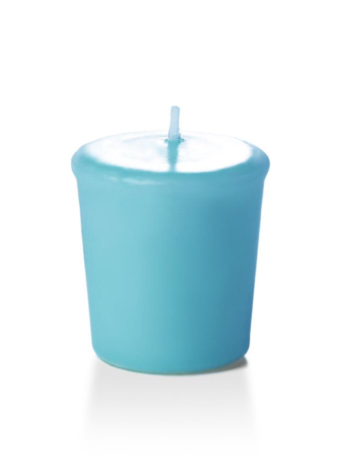 15 Hour Unscented Votive Candles Caribbean Blue