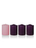 Yummi Candles - 3" x 4" Wholesale Advent Pillar Candles Purple-Rose