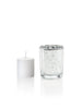 Yummi Candles - 10 Hour Votive Candles And Metallic Candle Holders Silver Metallic